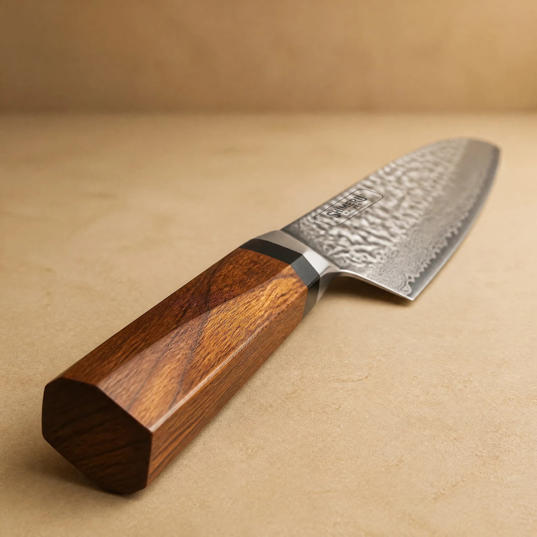 Shikoku 7" Damascus Steel Kengata Santoku
