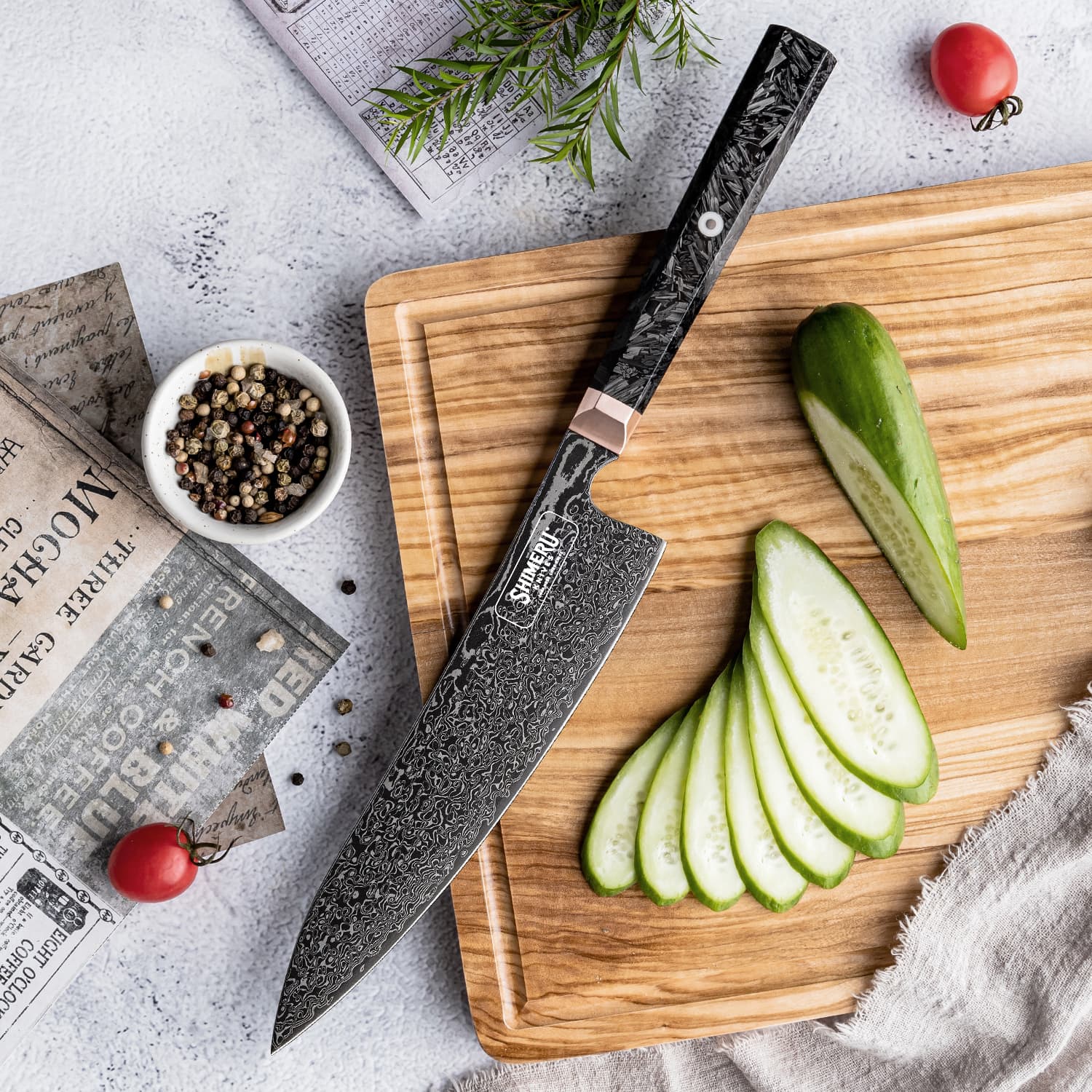 Kushiro 8.3" Damascus Steel Gyuto Knife 牛刀