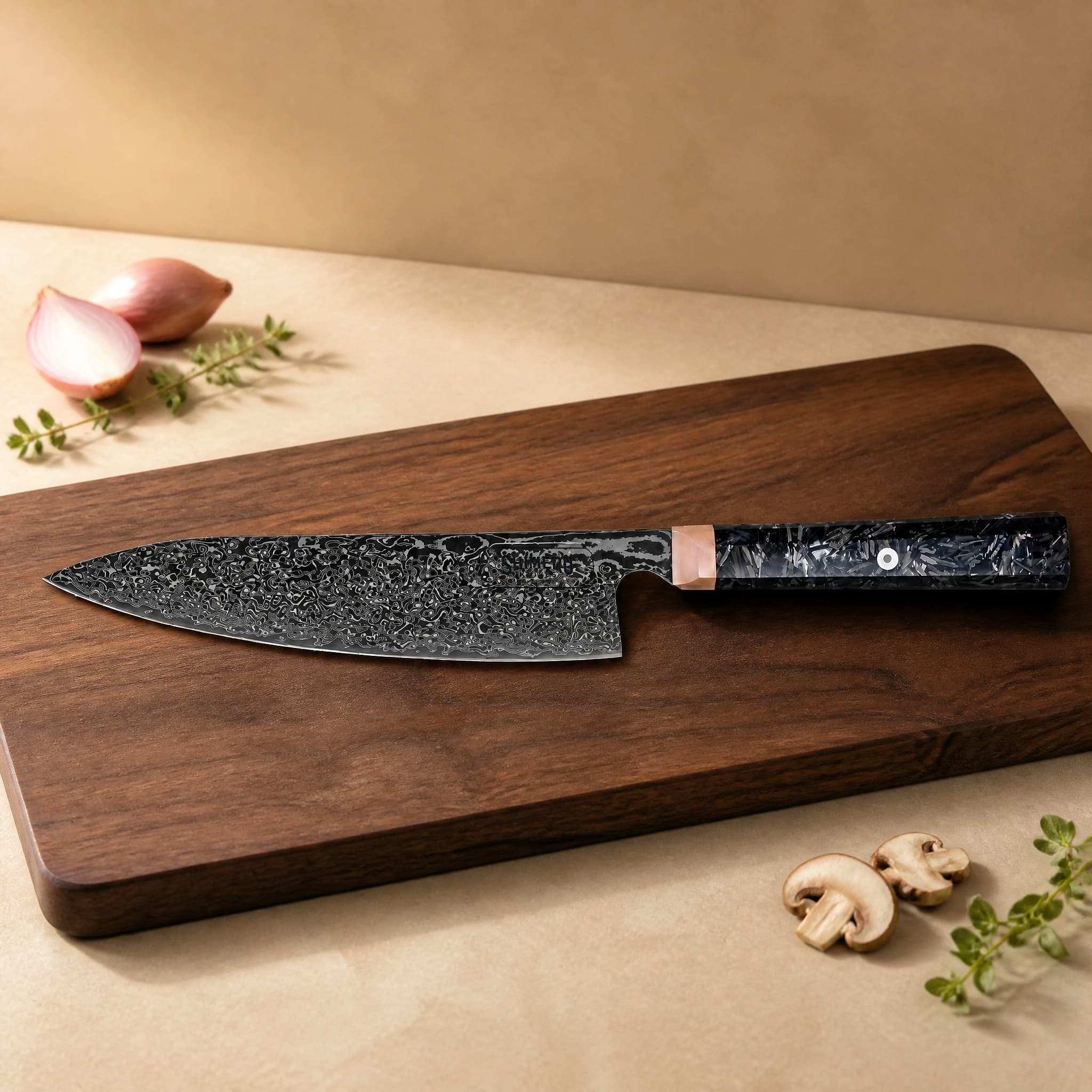 Kushiro 8.3" Damascus Steel Gyuto Knife