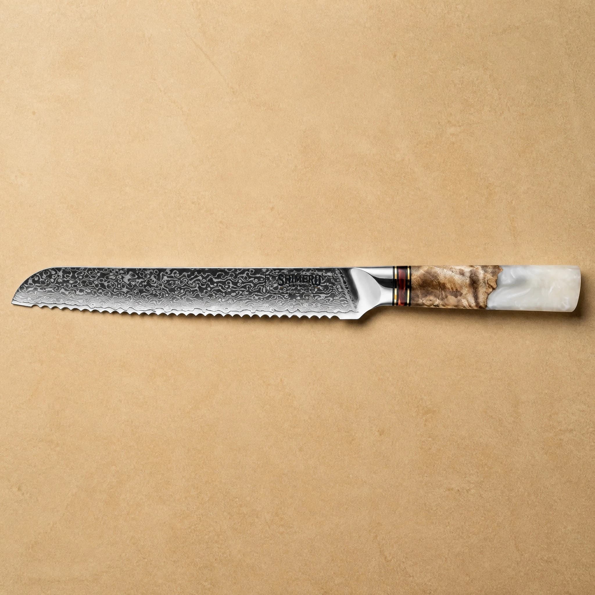 Tokachi 8" Damascus Steel Bread Knife