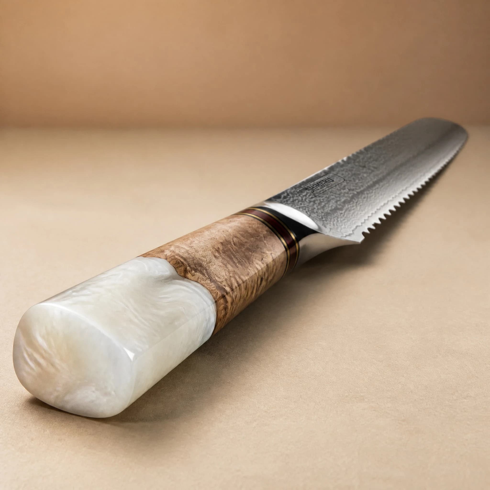 Tokachi 8" Damascus Steel Bread Knife