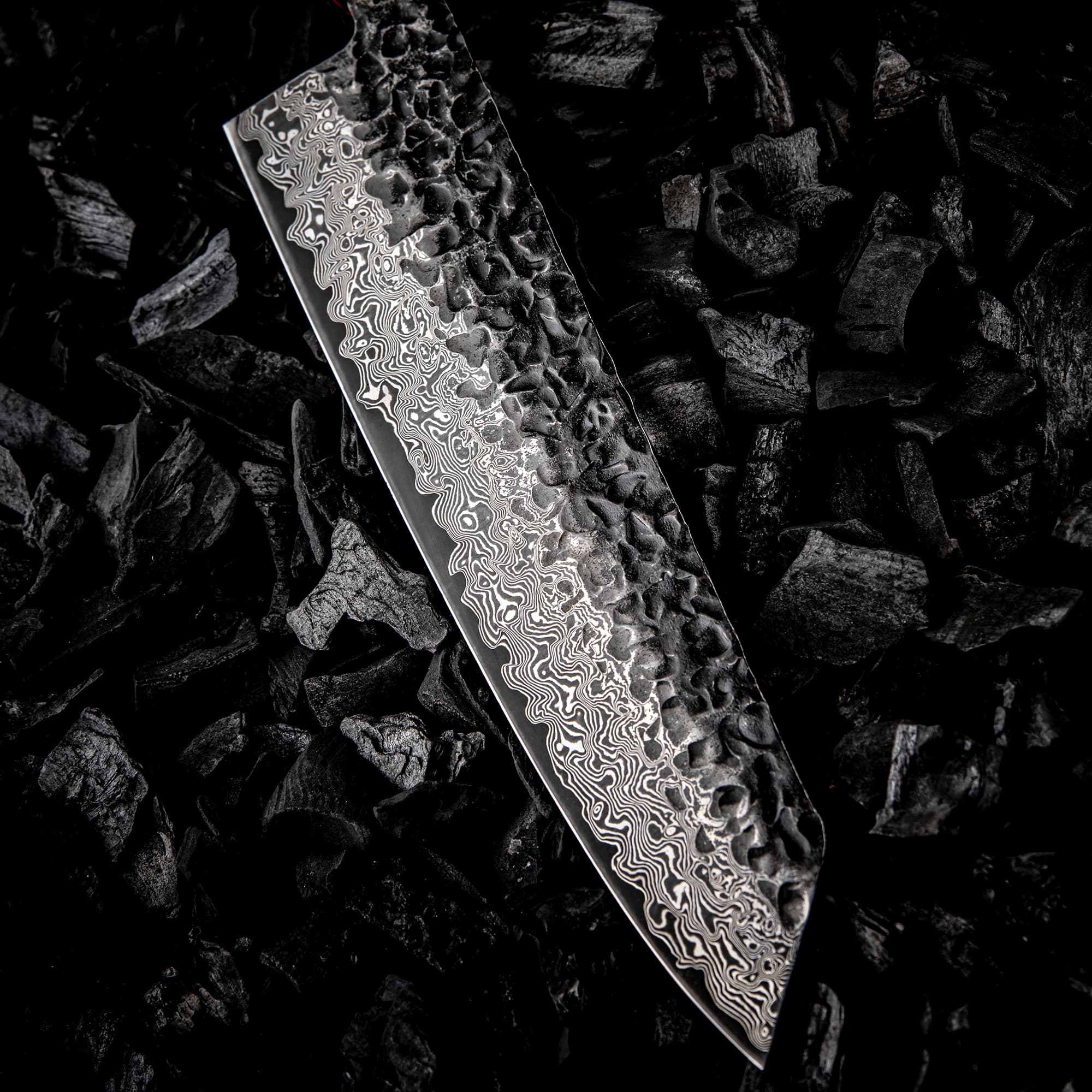 Dark Grain 9.5" Damascus Steel Kiritsuke Knife 切り付け包丁