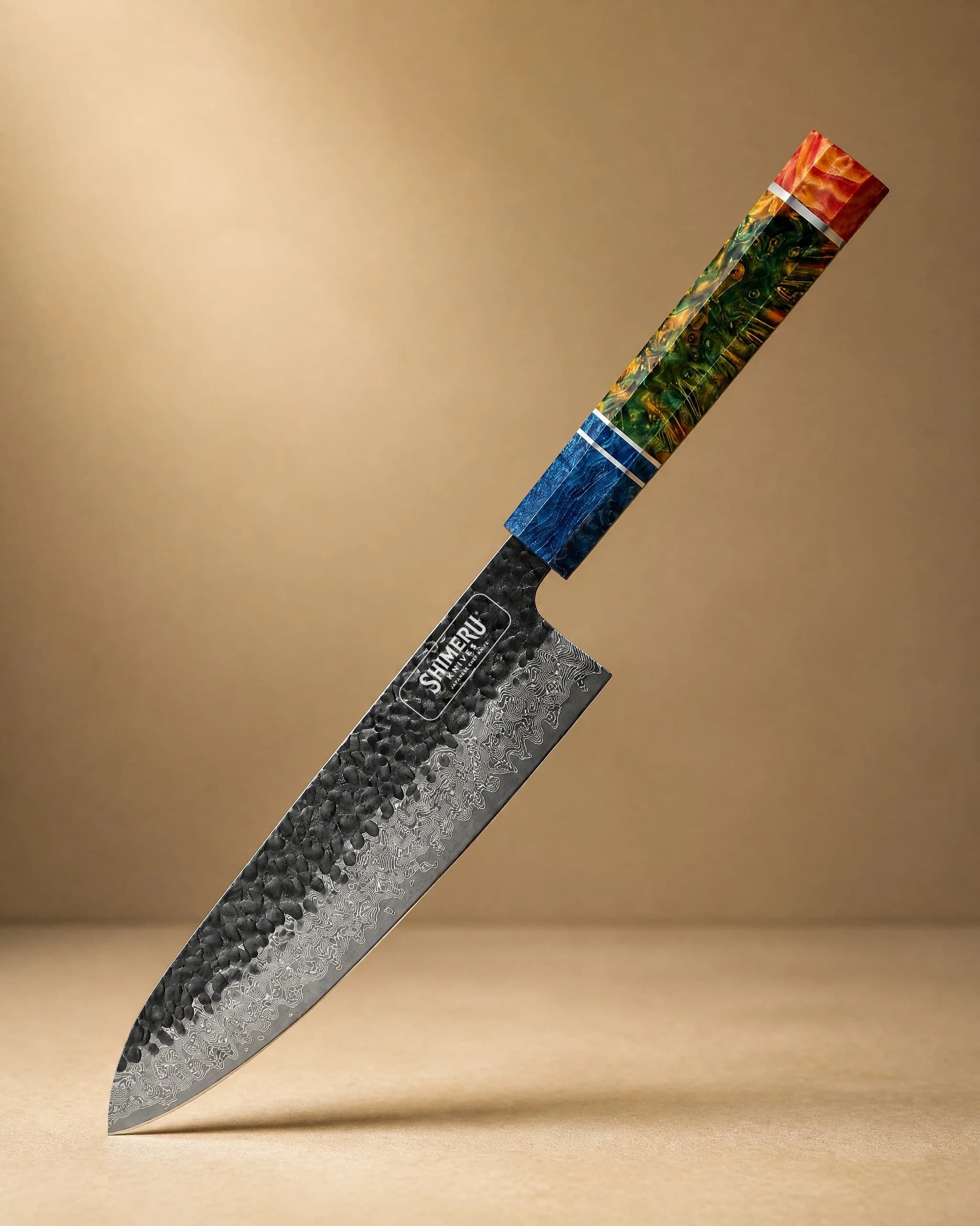 Yoshii 8″ Damascus Steel Gyuto Knife