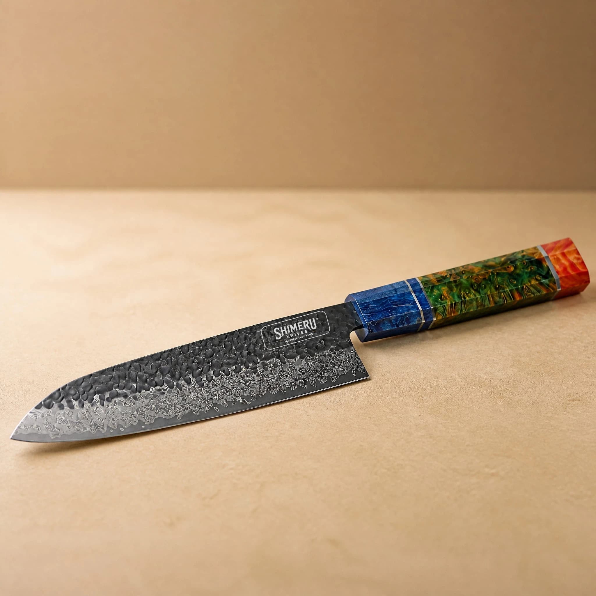 Yoshii 8″ Damascus Steel Gyuto Knife