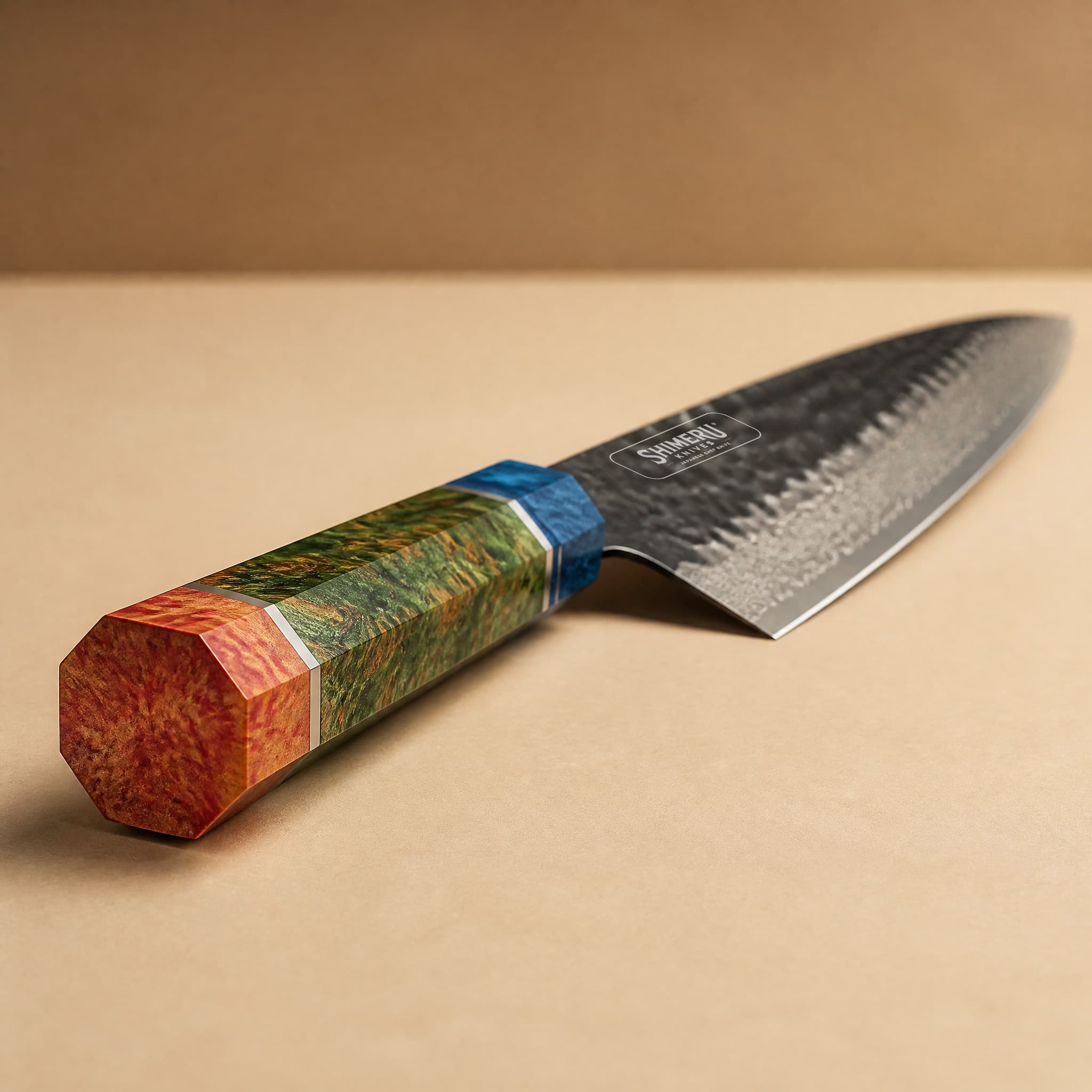 Yoshii 8″ Damascus Steel Gyuto Knife