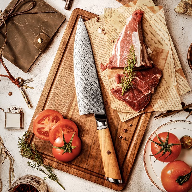 Maruyama 8'' Damascus Steel Gyuto Knife 牛刀