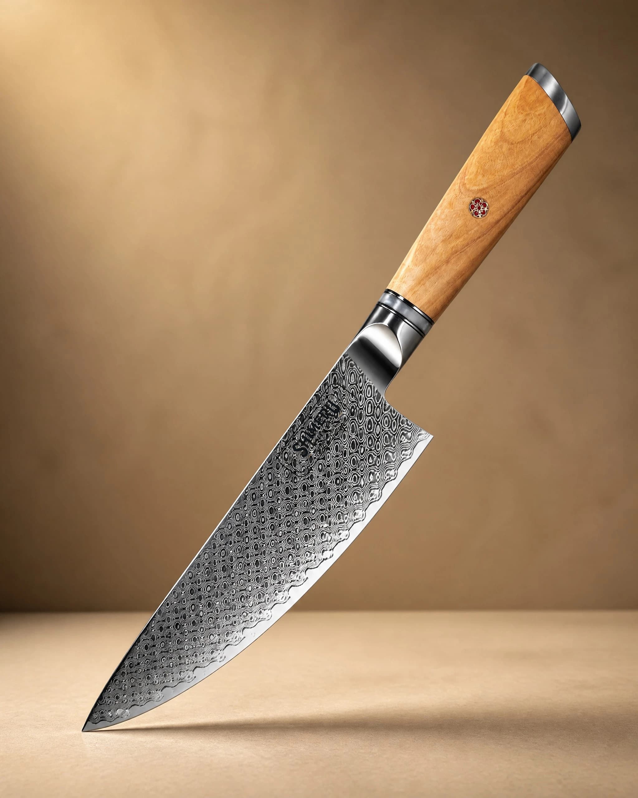 Maruyama 8'' Damascus Steel Gyuto Knife