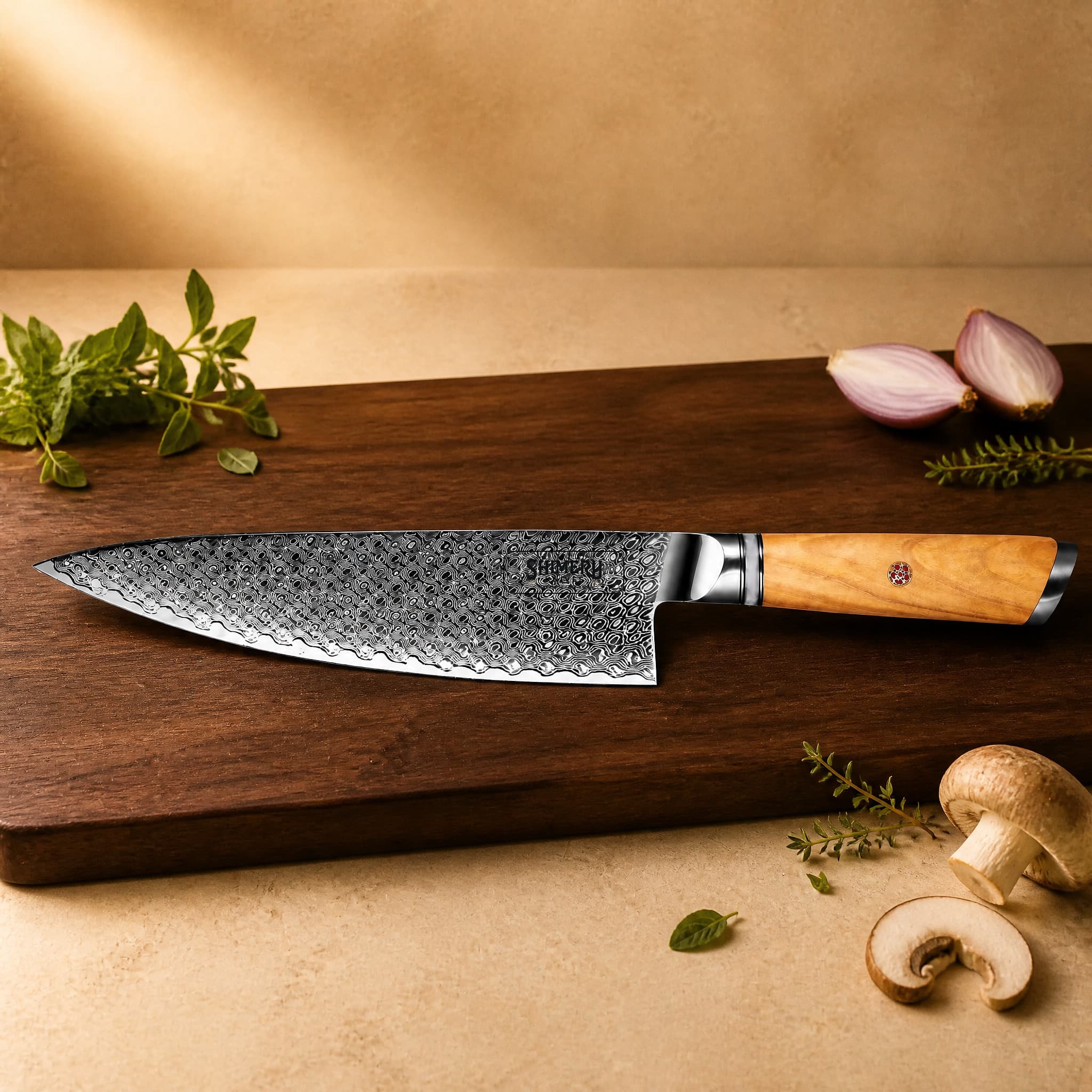 Maruyama 8'' Damascus Steel Gyuto Knife