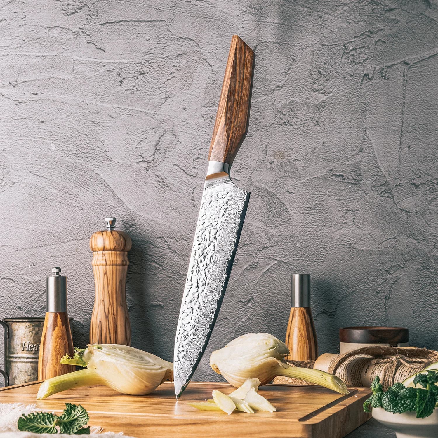 Muko 7.9" Damascus Steel Gyuto Knife 牛刀