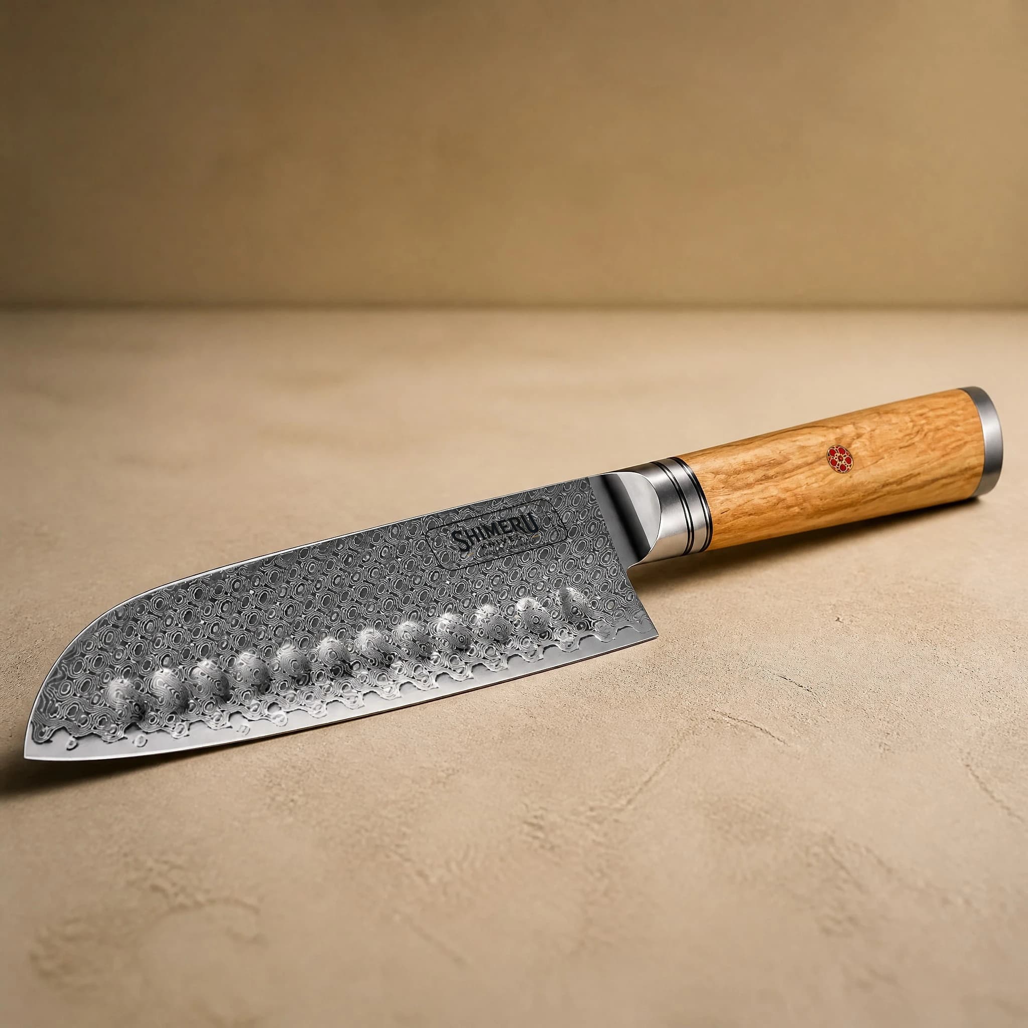 Sendai 7" Damascus Steel Santoku Knife