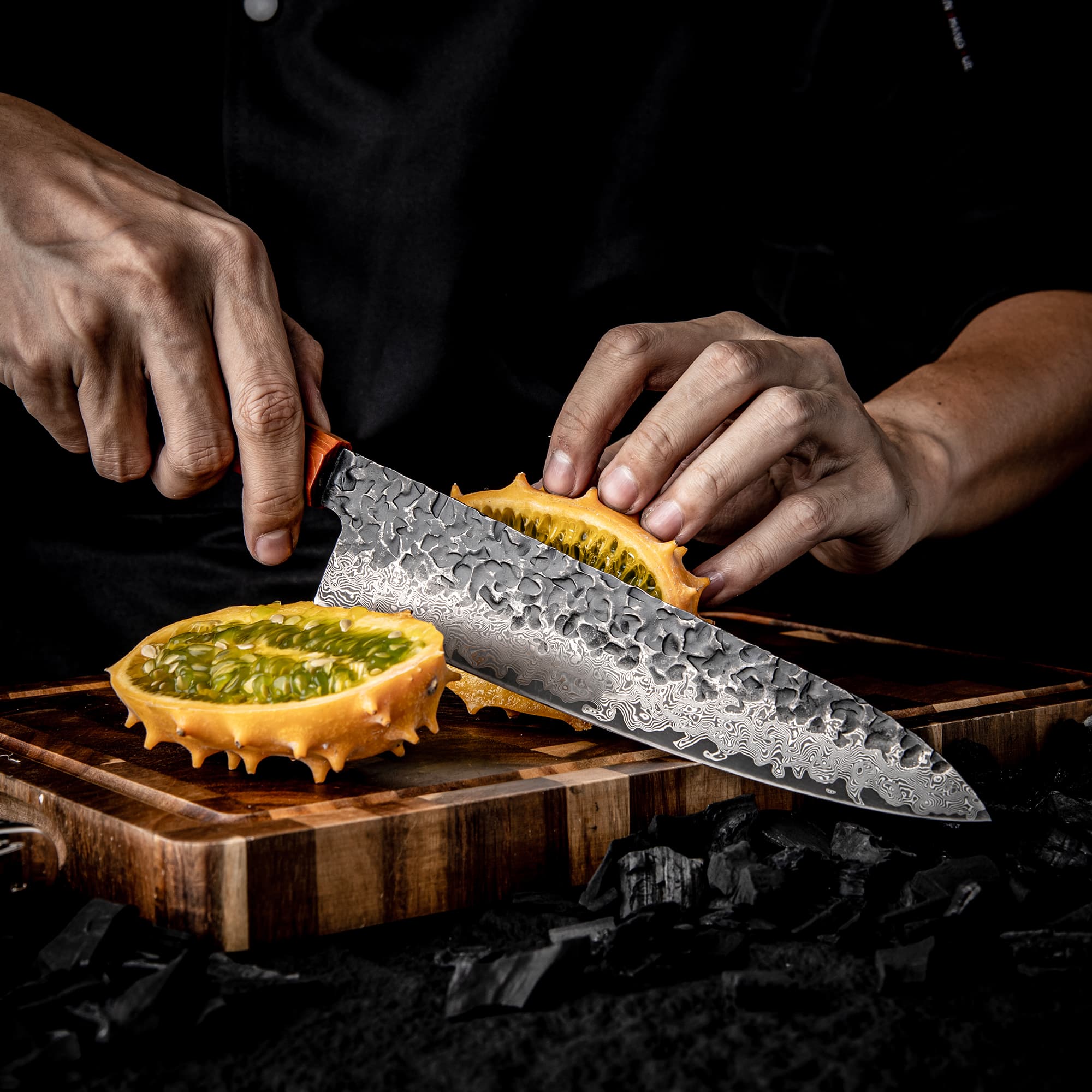 Kumozu 8'' Damascus Steel Gyuto Knife 牛刀