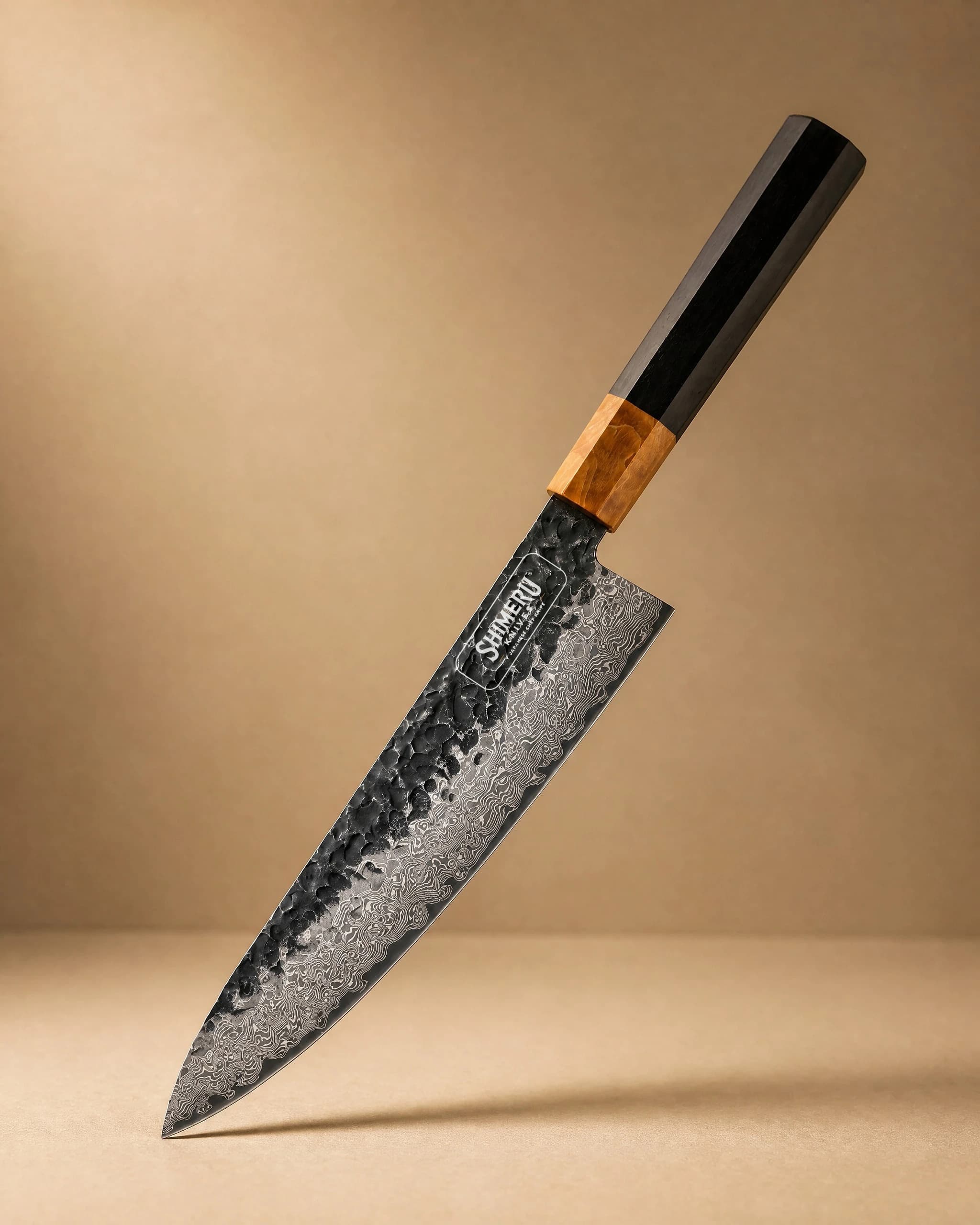 Kumozu 8'' Damascus Steel Gyuto Knife