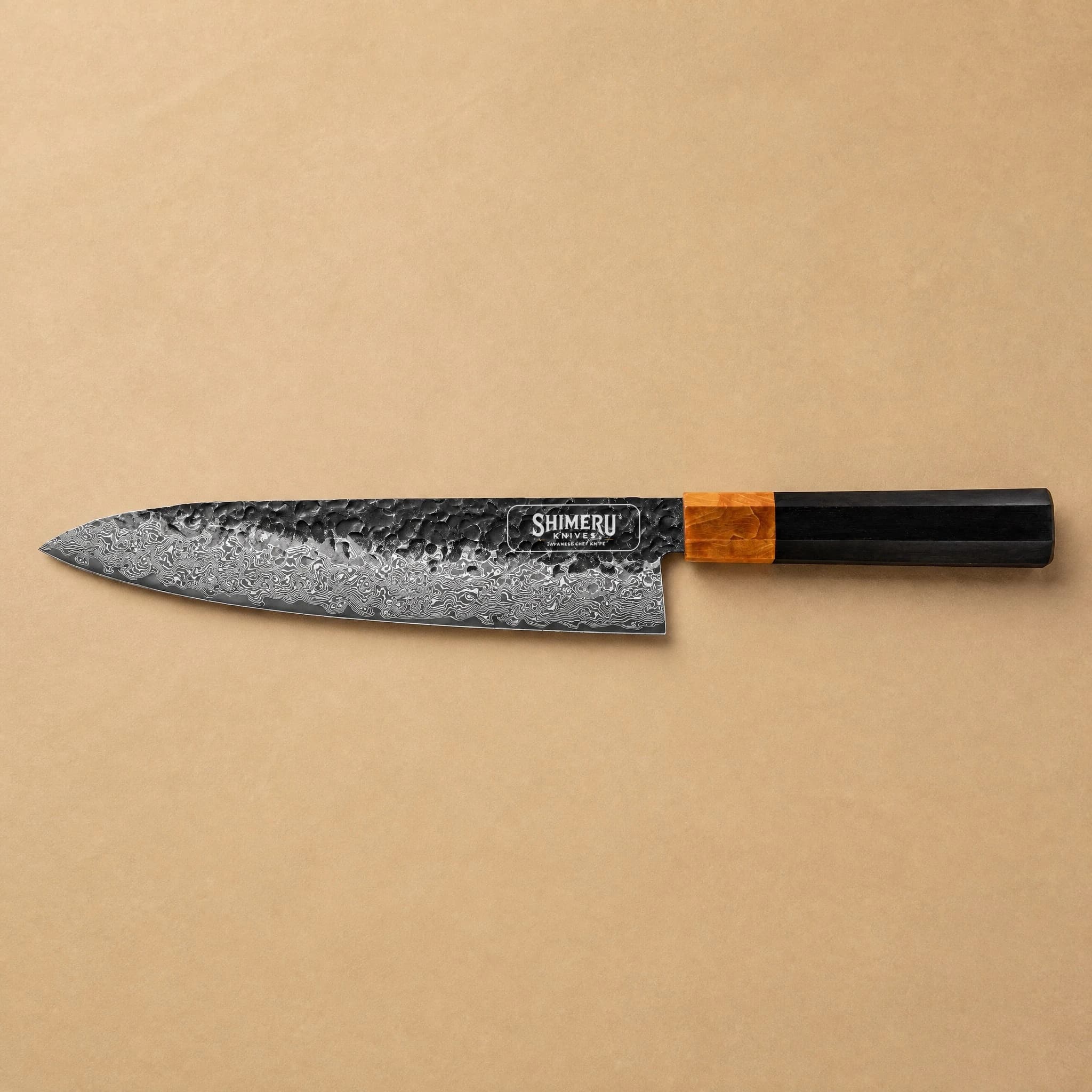 Kumozu 8'' Damascus Steel Gyuto Knife