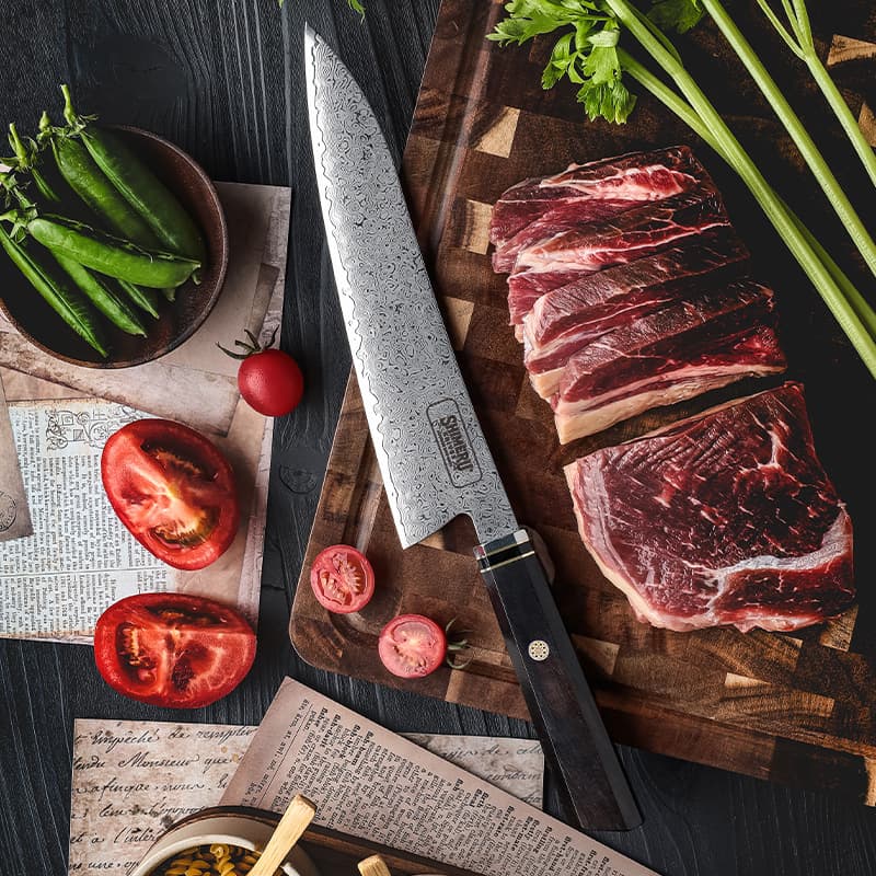 Sakawa 8.5" Damascus Steel Gyuto Knife 牛刀