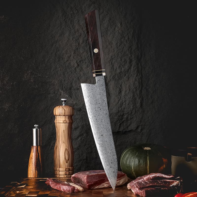 Sakawa 8.5" Damascus Steel Gyuto Knife 牛刀