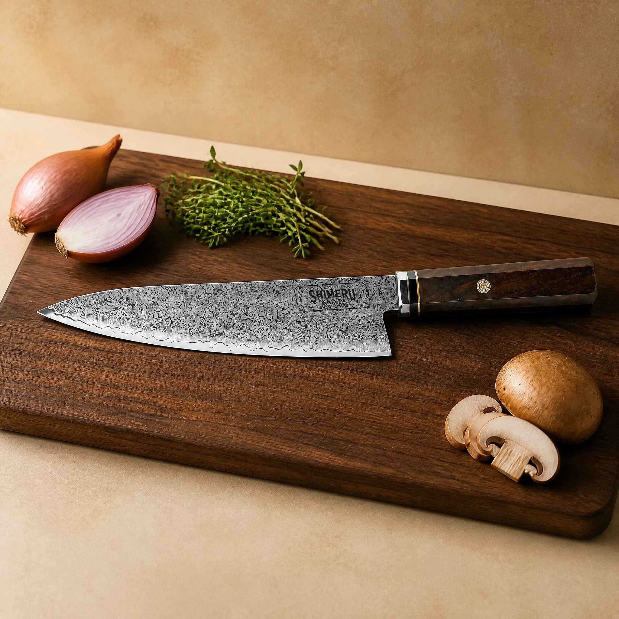 Sakawa 8.5" Damascus Steel Gyuto Knife