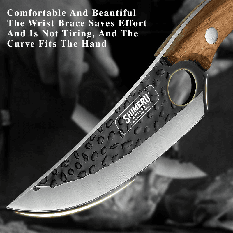 Tetsuya 5.7" Butcher Knife with Leather Sheath