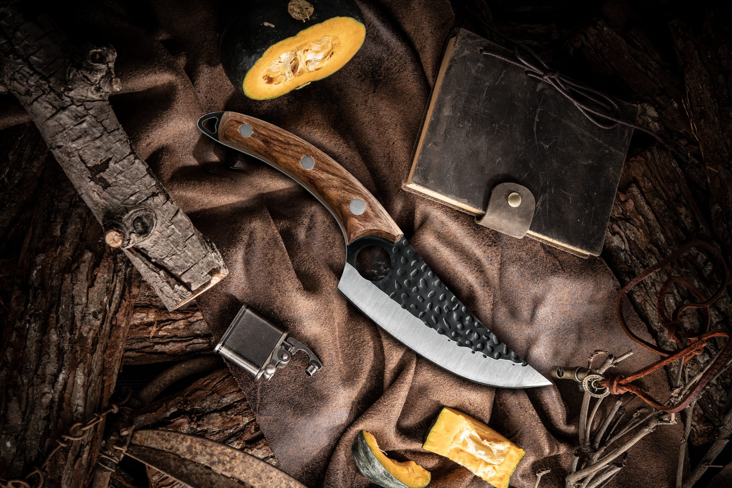 Tetsuya 5.7" Butcher Knife with Leather Sheath