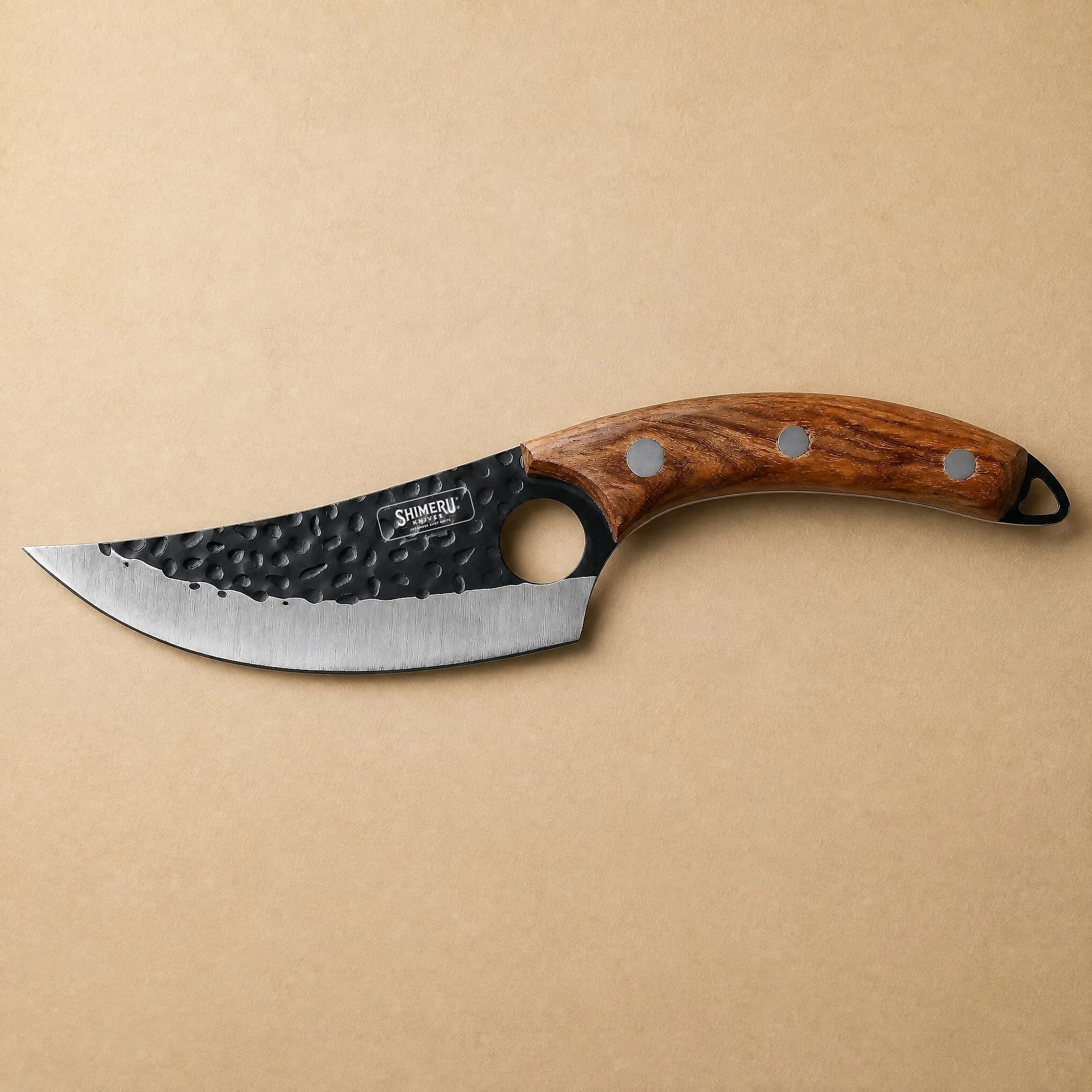 Tetsuya 5.7" Butcher Knife with Leather Sheath