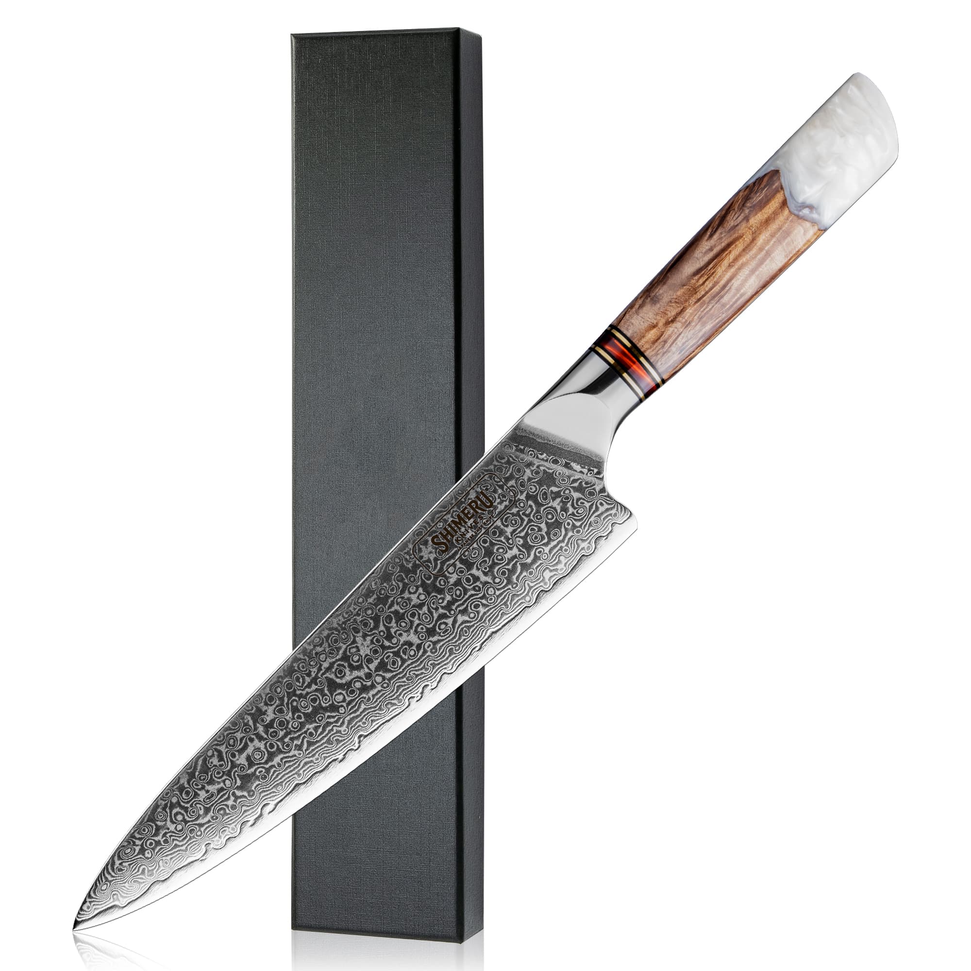 Shirakawa 白川 8" Damascus Steel Gyuto Knife 牛刀