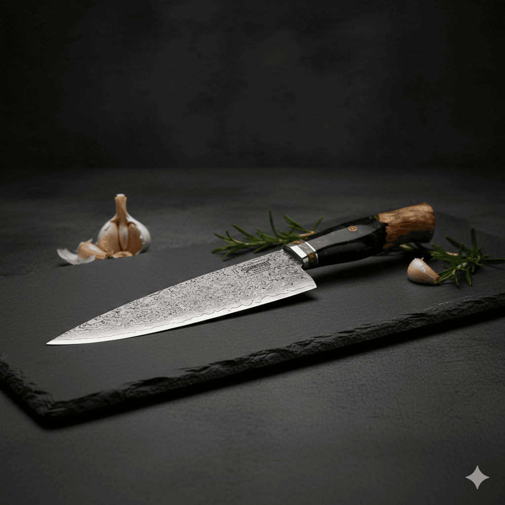 Hakuba 白馬  8" Damascus Steel Gyuto Chef Knife 牛刀