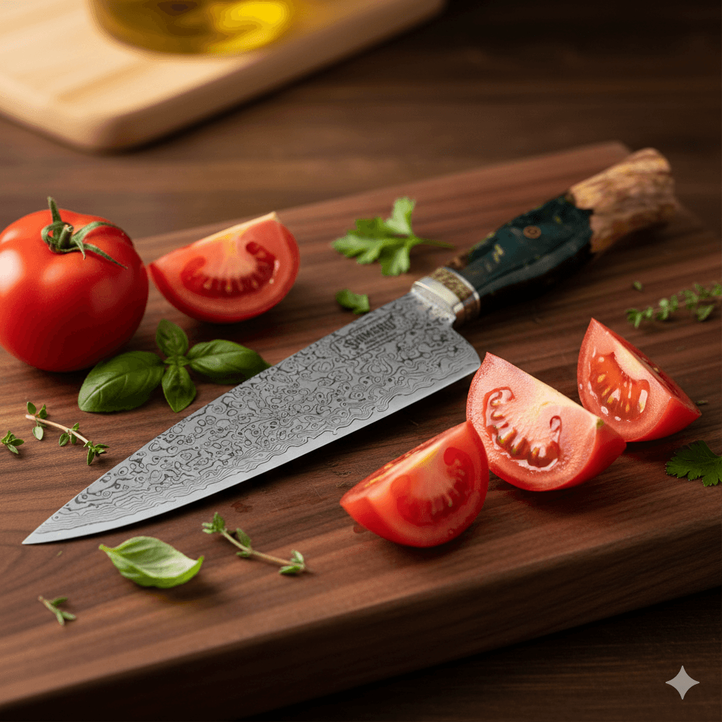 Hakuba 白馬  8" Damascus Steel Gyuto Chef Knife 牛刀