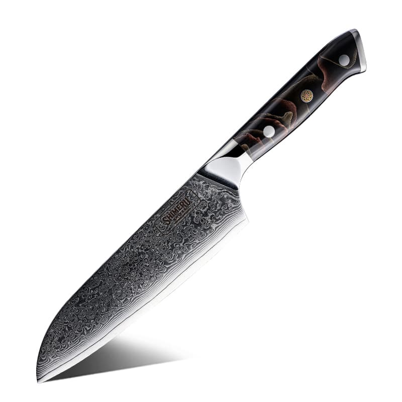 Hayama 葉山 7″ Damascus Steel Santoku Knife 三徳包丁