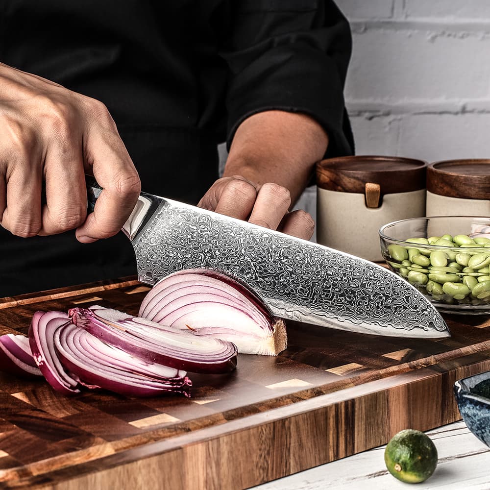 Suisen 水仙 7″ Damascus Steel Santoku  Knife 三徳包丁