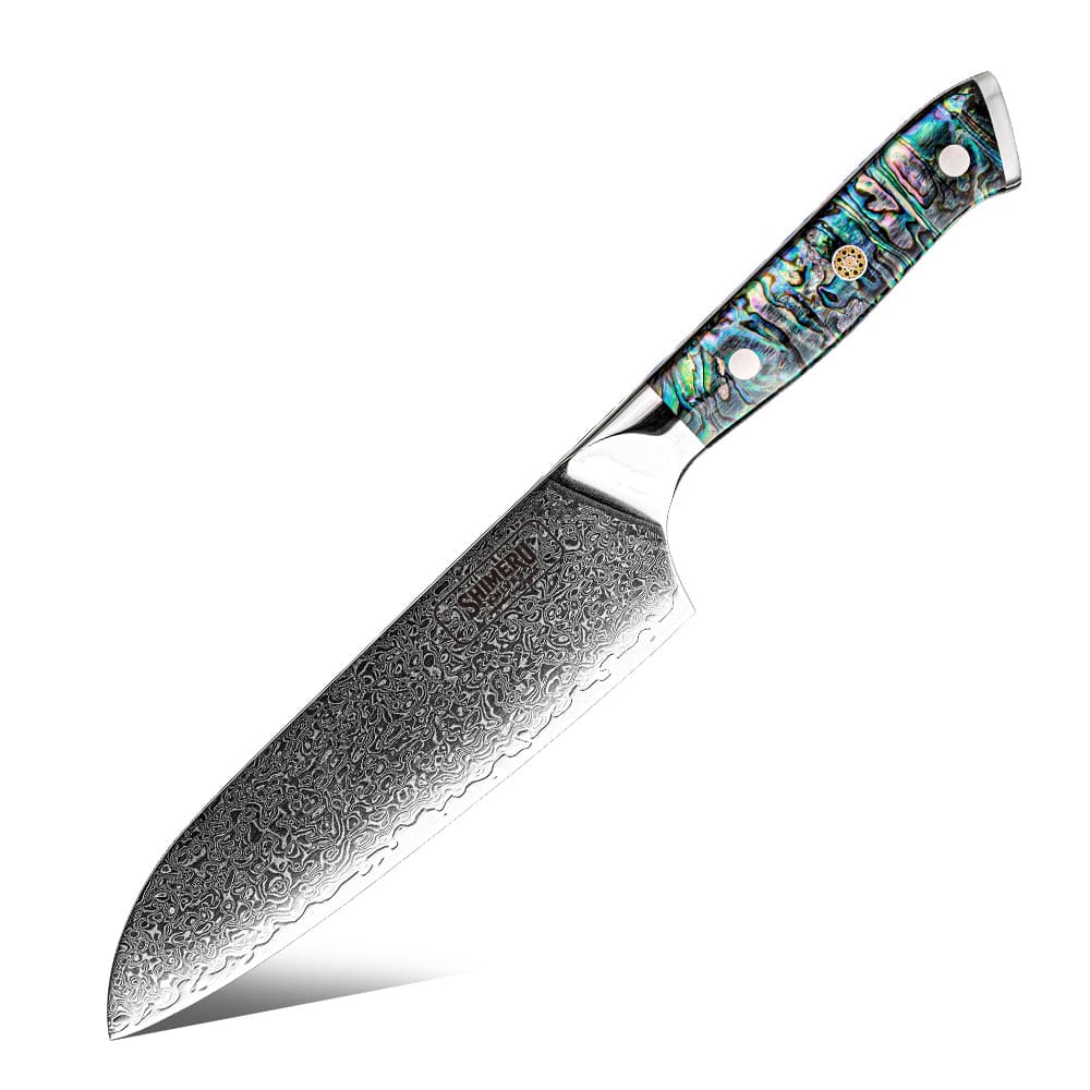 Suisen 水仙 7″ Damascus Steel Santoku  Knife 三徳包丁