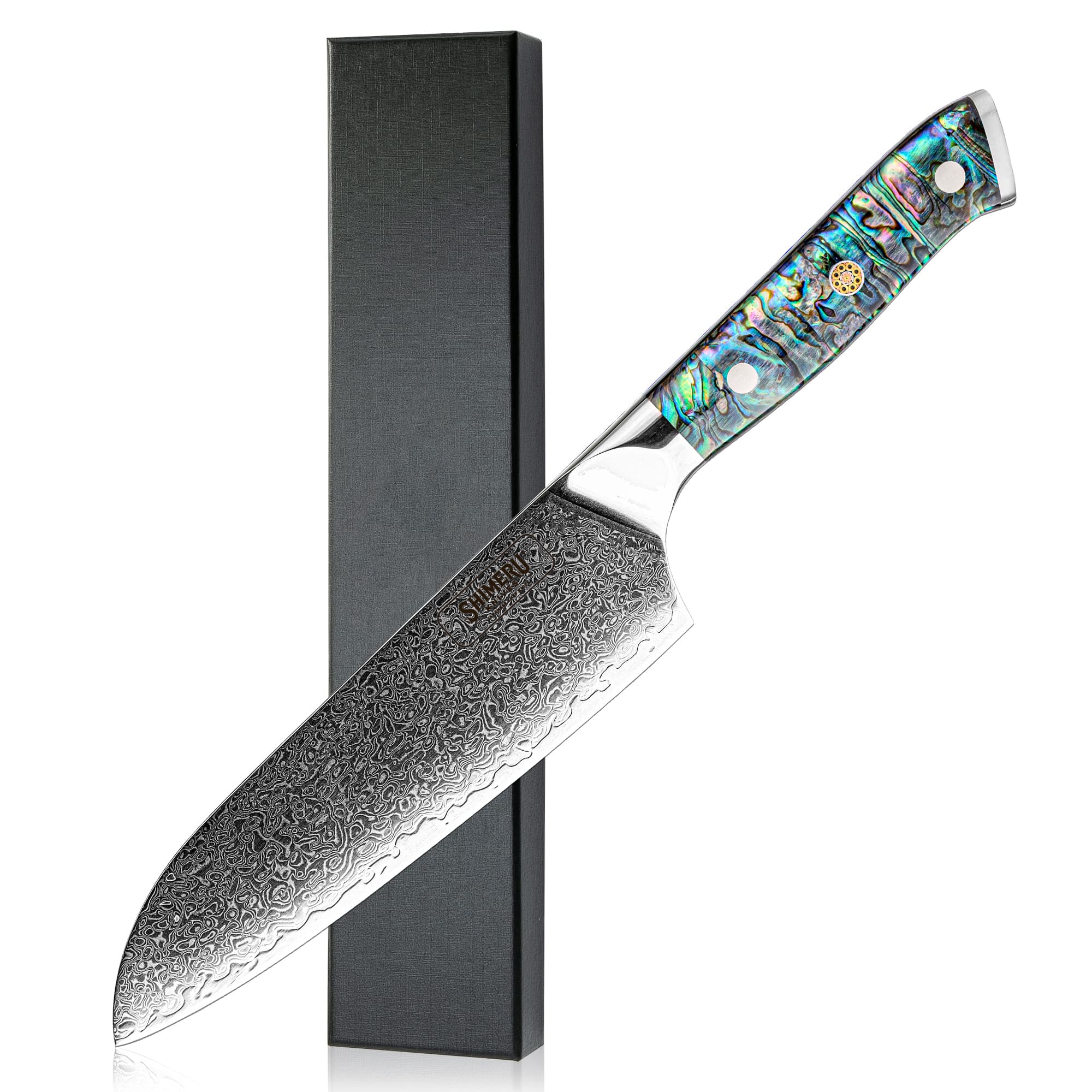 Suisen 水仙 7″ Damascus Steel Santoku  Knife 三徳包丁