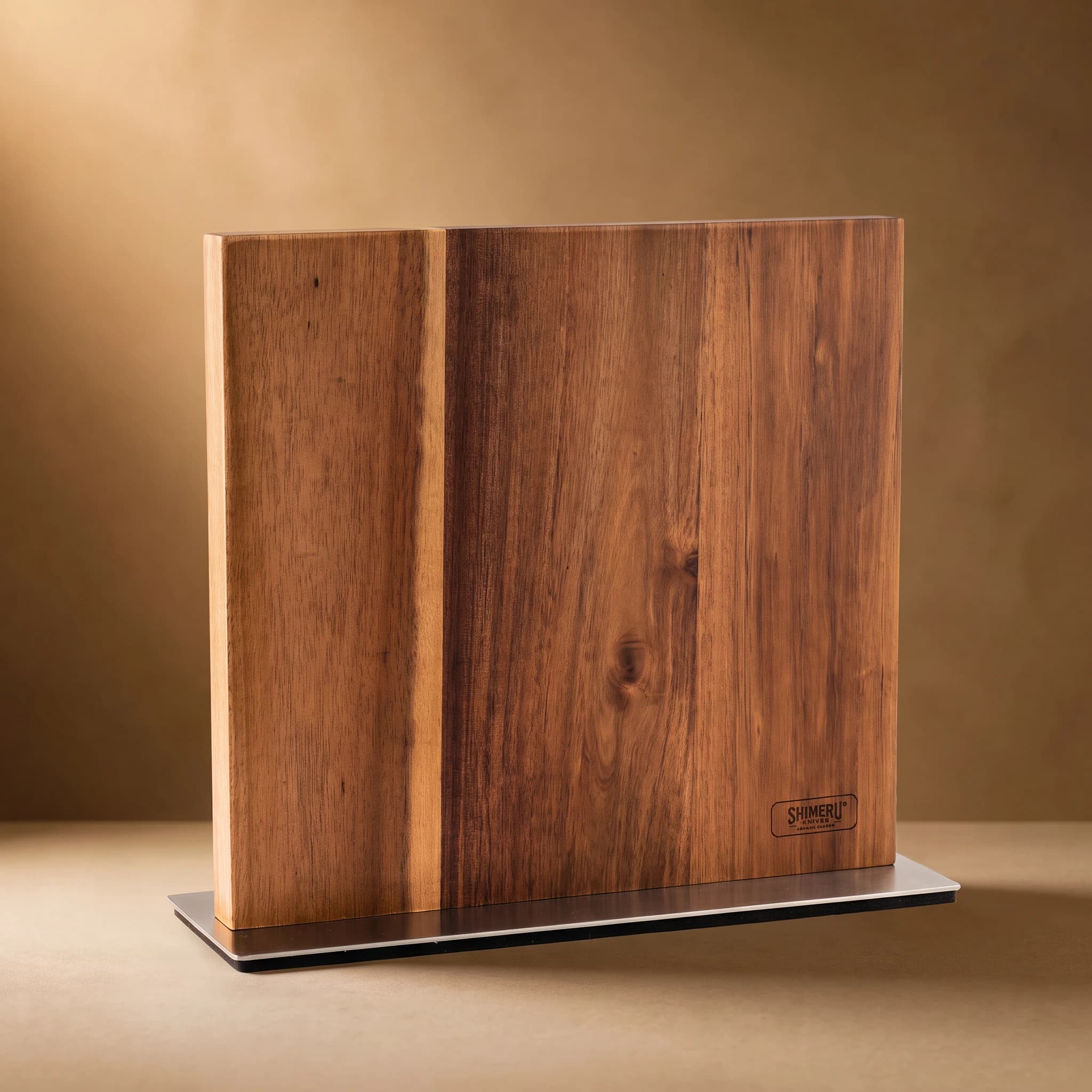 Double-Sided Acacia Wood Magnetic Knife Stand
