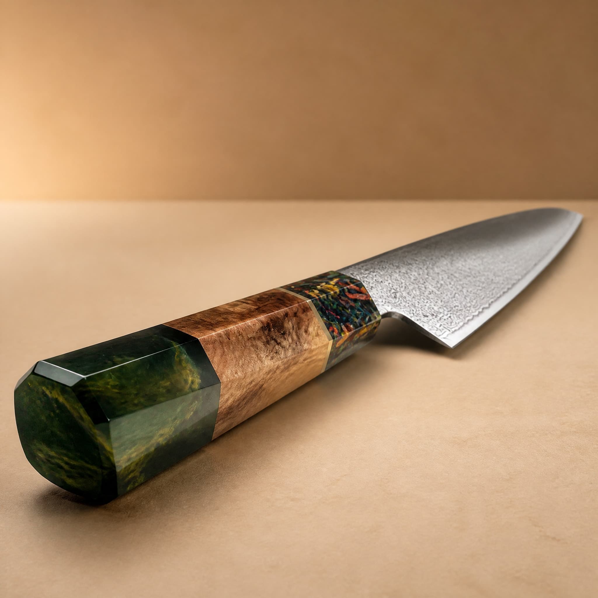Wakaba 8.5" Damascus Steel Gyuto Knife 牛刀
