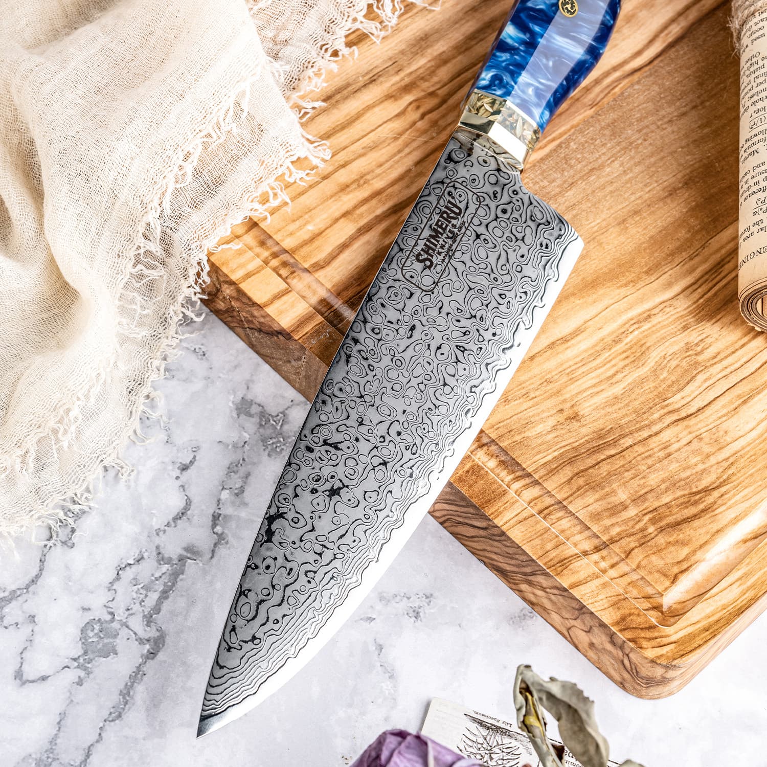 Yamato 8" Damascus Steel Gyuto Knife 牛刀