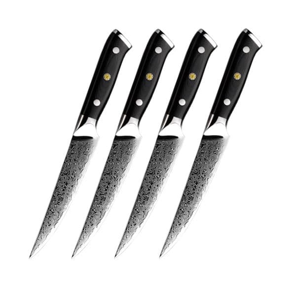 Suma 4.5" Damascus Steel Steak Knife Set 4 pieces ステーキナイフ