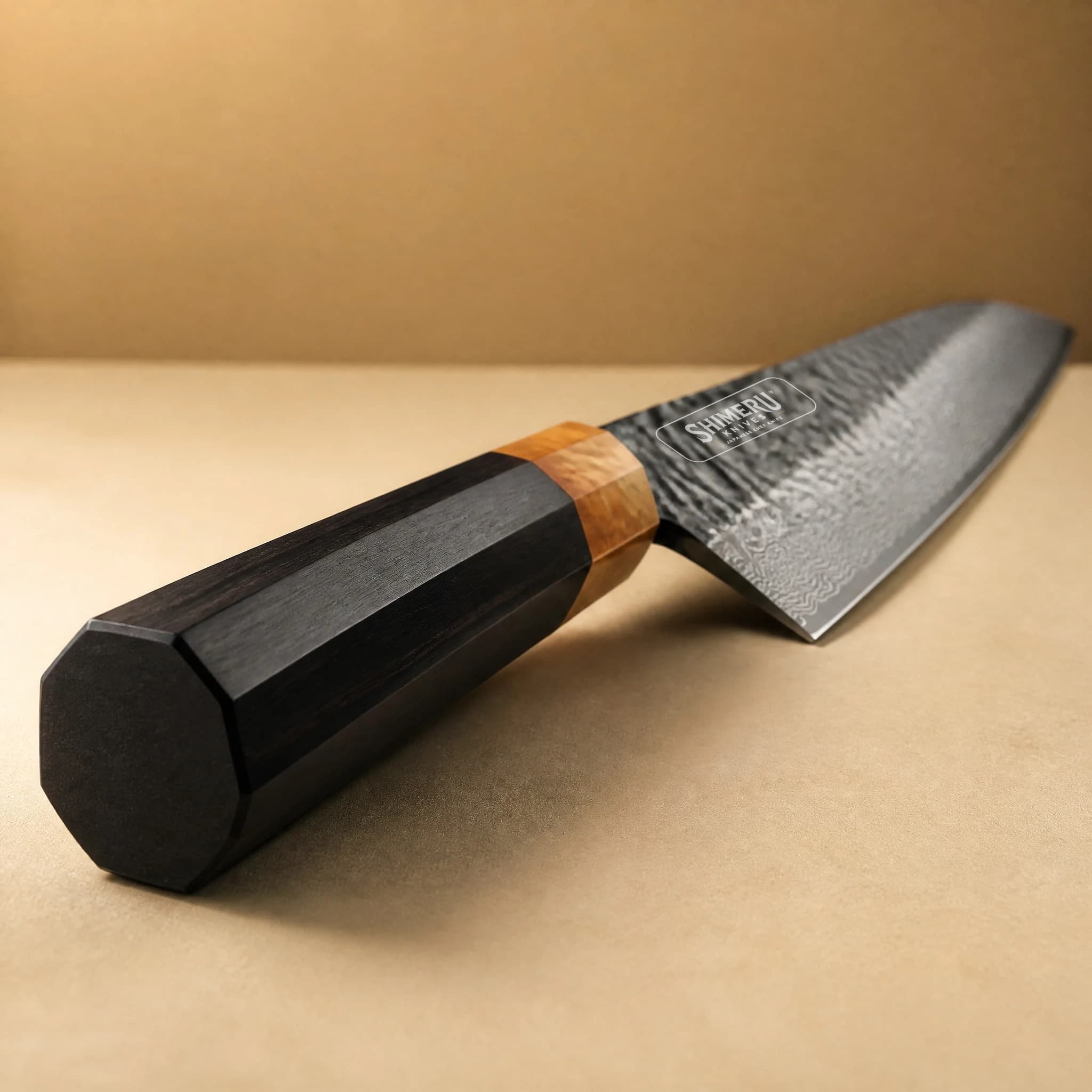 Dark Grain 7" Damascus Steel Santoku Knife
