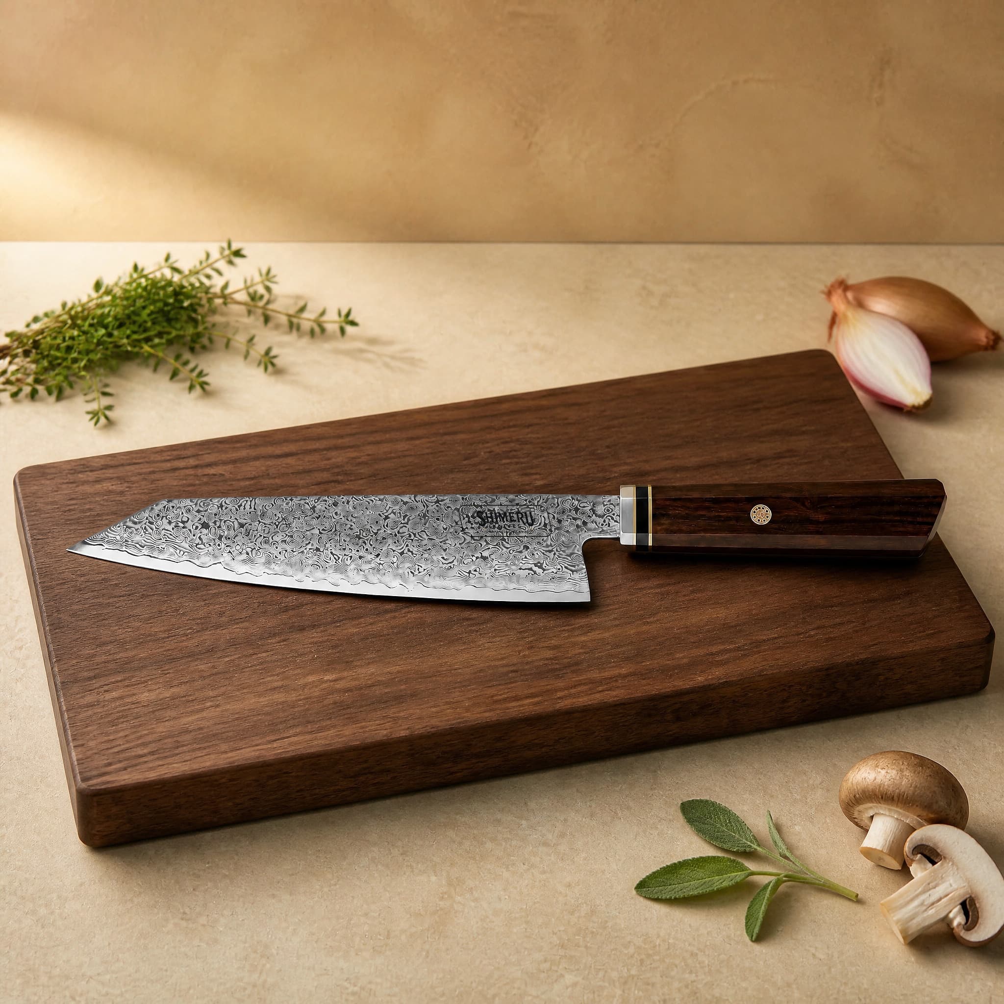 Hikari 8" Damascus Steel Kiritsuke Knife